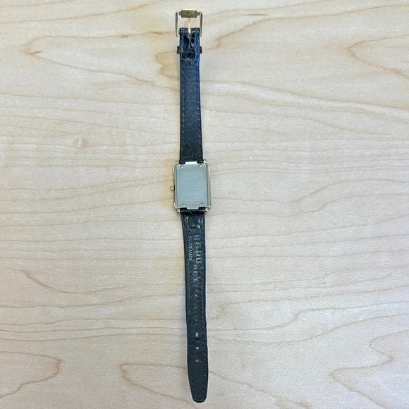 Vintage Women’s Rado Jubile Watch, Black Leather Strap, Gold and Diamond Accents - Picture 3 of 6